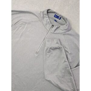 Stitch Golf Mens XL Gray Herringbone Quarter Zip Pullover Athletic Shirt